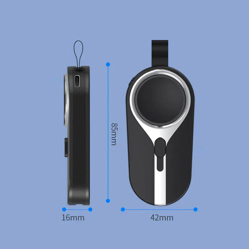 Mini Keychain Power Bank with Built In Cable