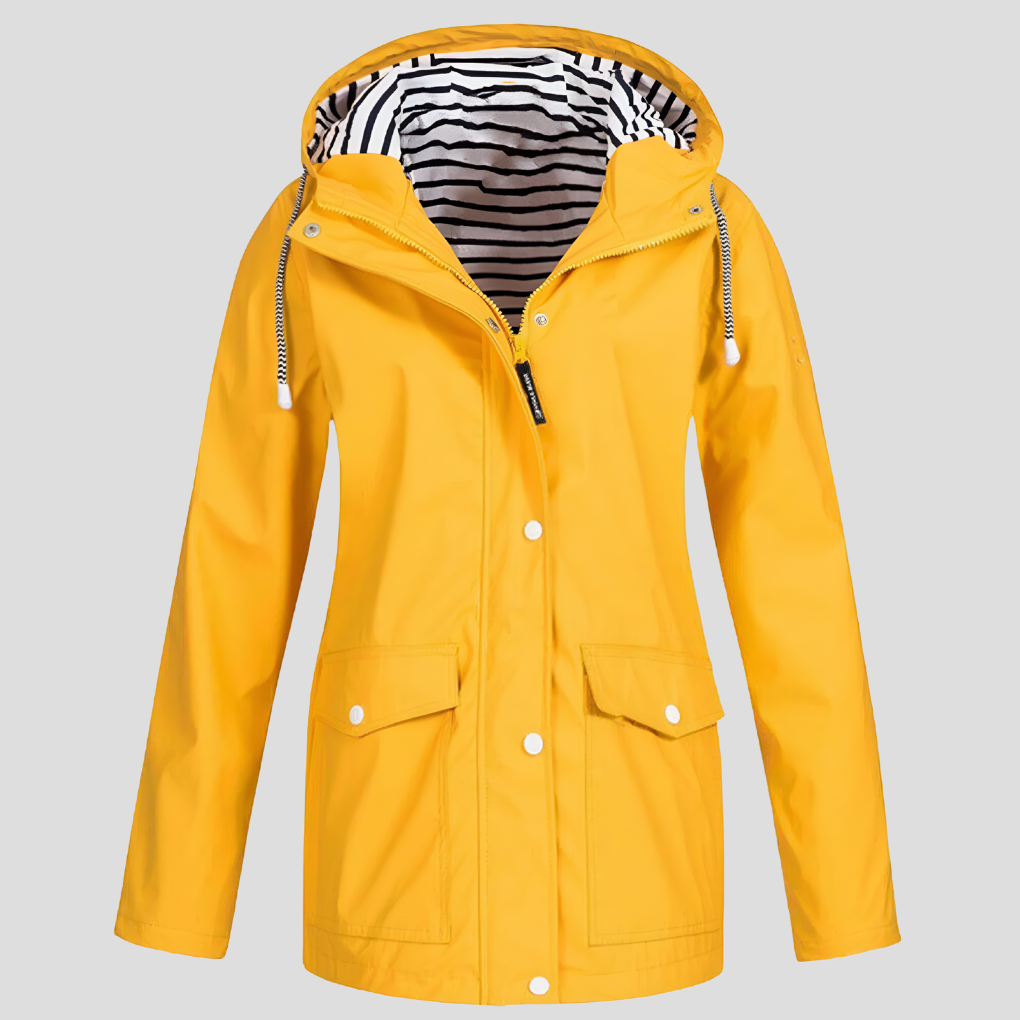 Womens Waterproof Hooded Rain Jacket