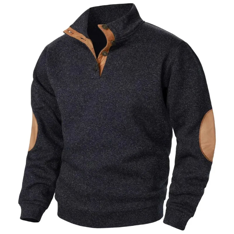 Mens V Neck Sweatshirt with Long Sleeve