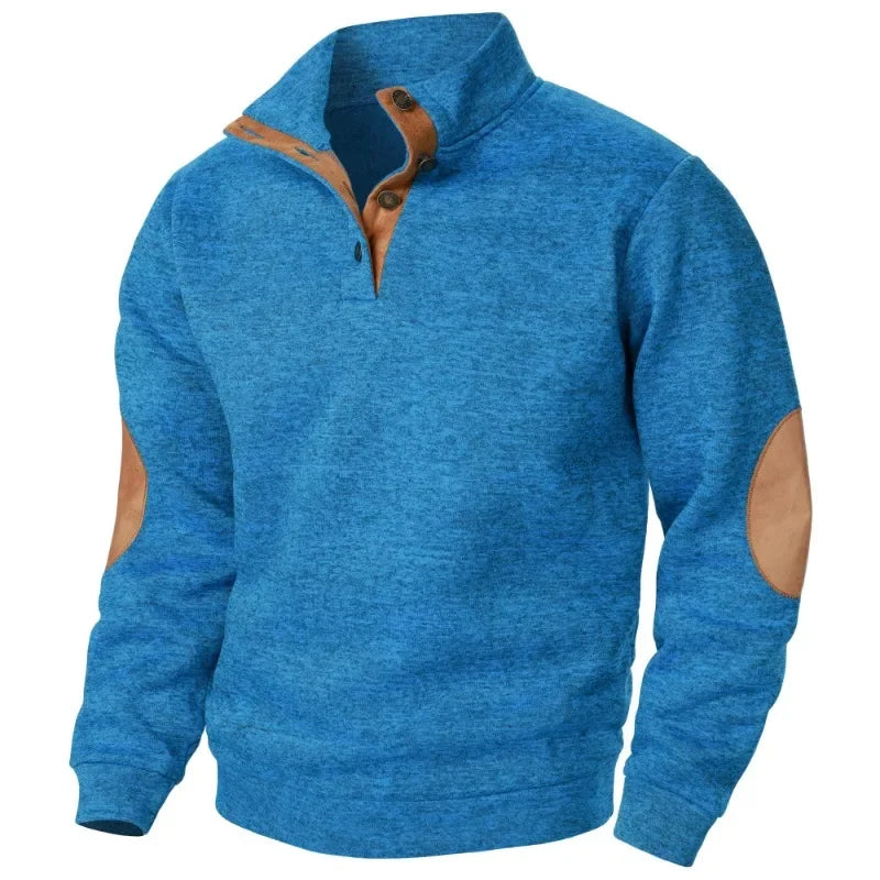 Mens V Neck Sweatshirt with Long Sleeve