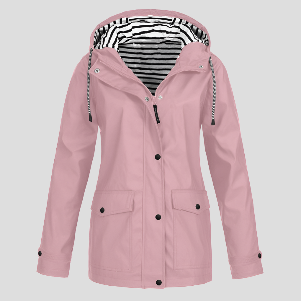 Womens Waterproof Hooded Rain Jacket