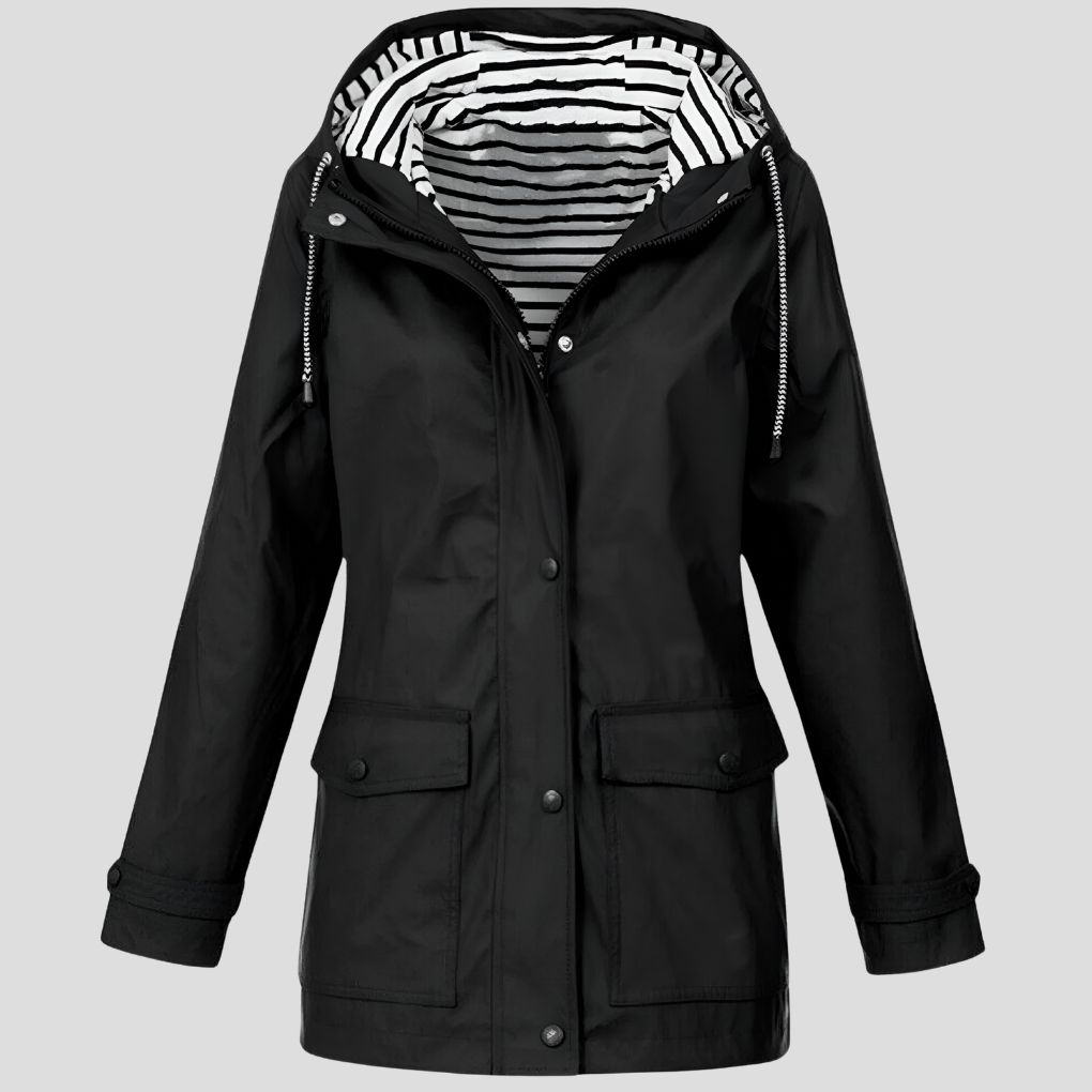 Womens Waterproof Hooded Rain Jacket