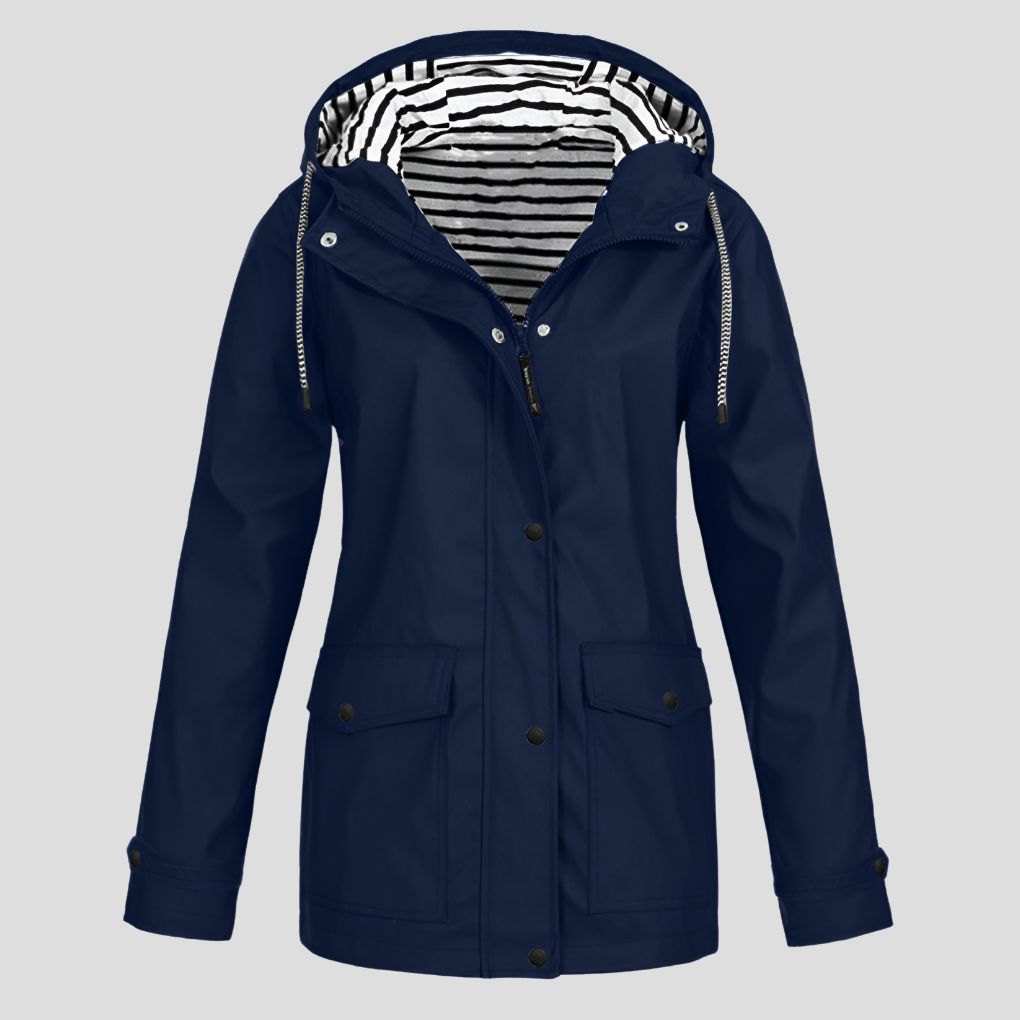 Womens Waterproof Hooded Rain Jacket