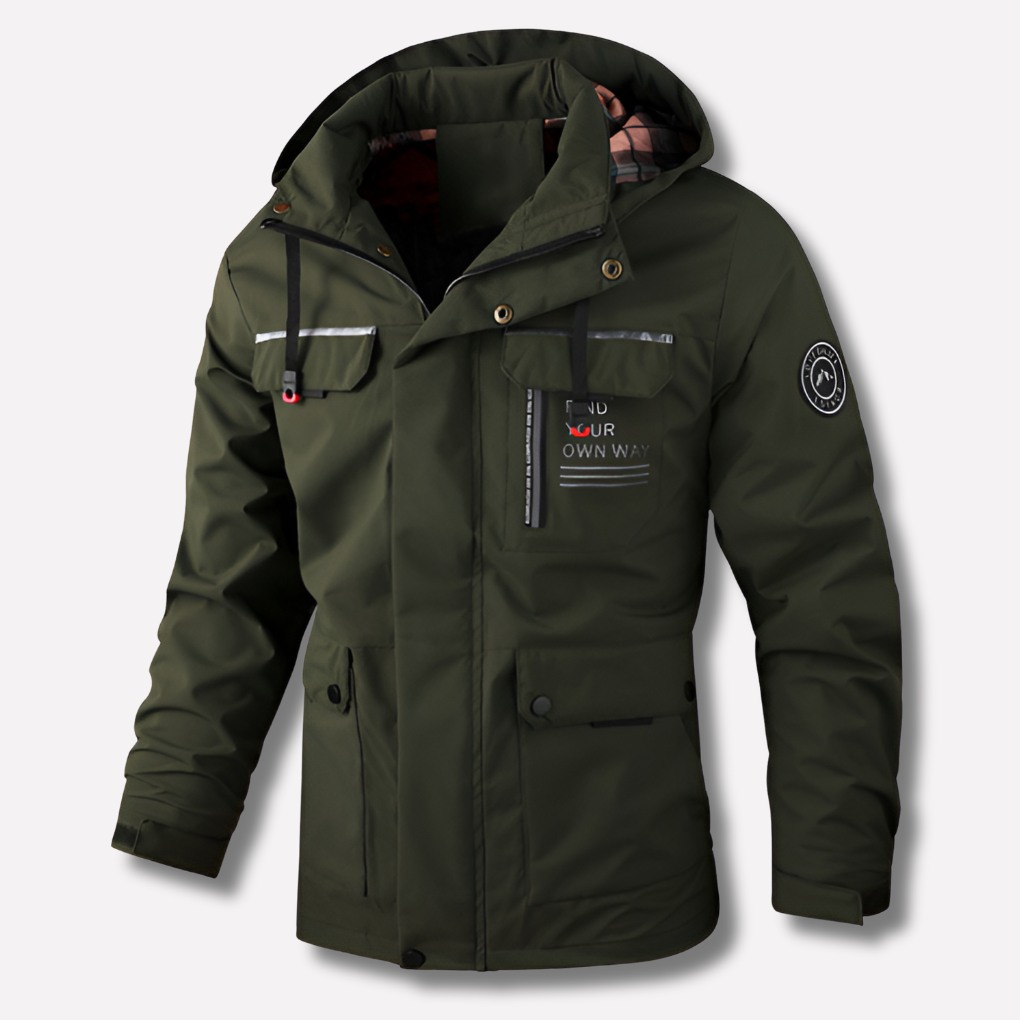 Mens Waterproof Winter Hooded Jacket