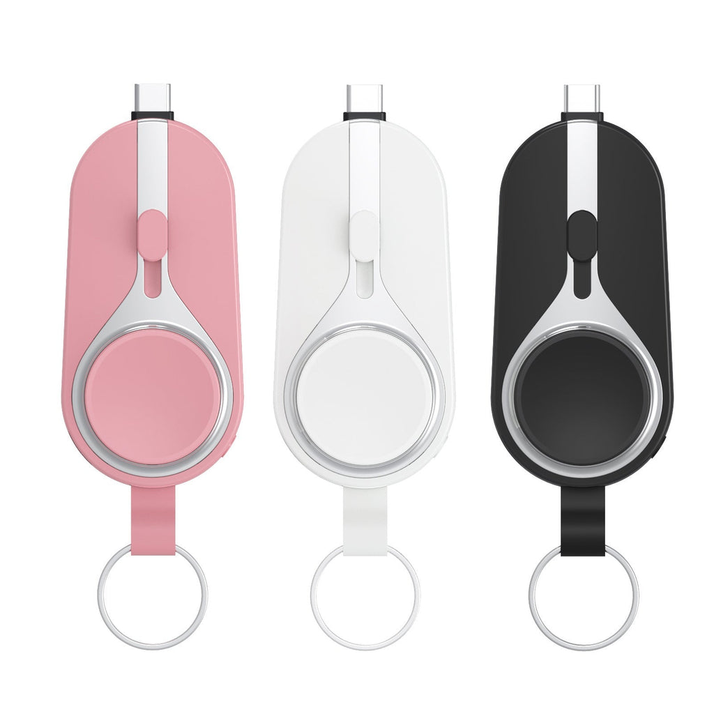 Mini Keychain Power Bank with Built In Cable