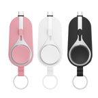 Mini Keychain Power Bank with Built In Cable