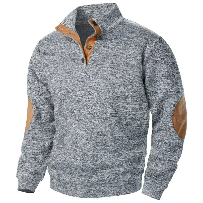 Mens V Neck Sweatshirt with Long Sleeve