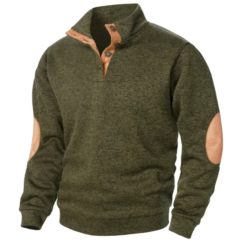 Mens V Neck Sweatshirt with Long Sleeve