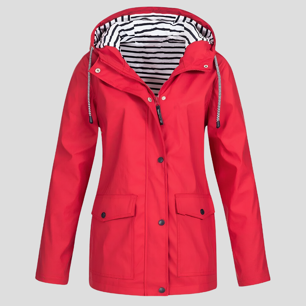 Womens Waterproof Hooded Rain Jacket