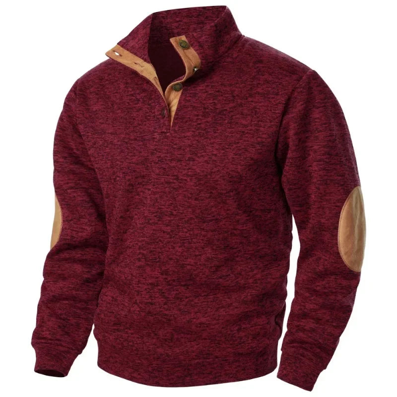 Mens V Neck Sweatshirt with Long Sleeve