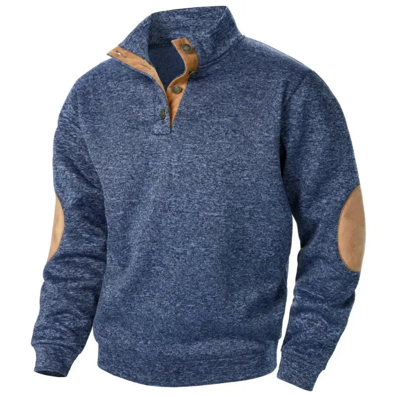 Mens V Neck Sweatshirt with Long Sleeve