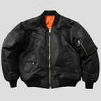 Mens Classic Bomber Jacket with Zip Up