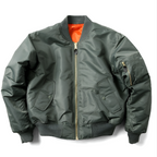 Mens Classic Bomber Jacket with Zip Up