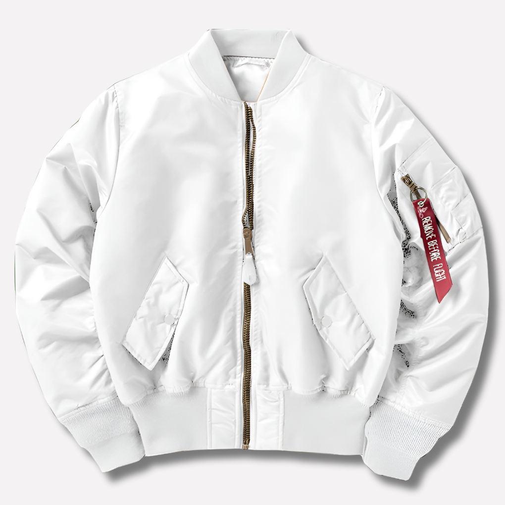 Mens Classic Bomber Jacket with Zip Up