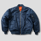 Mens Classic Bomber Jacket with Zip Up