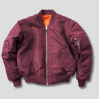 Mens Classic Bomber Jacket with Zip Up