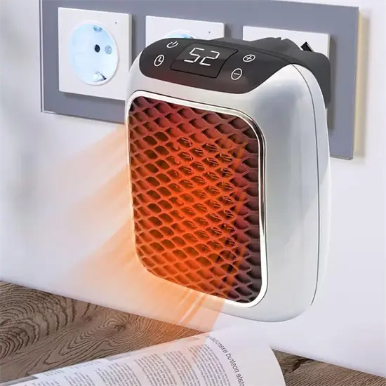 Compact Ceramic Electric Heater with Thermostat Timer