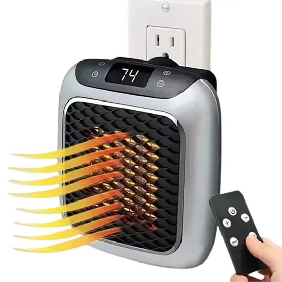 Compact Ceramic Electric Heater with Thermostat Timer