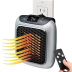 Compact Ceramic Electric Heater with Thermostat Timer
