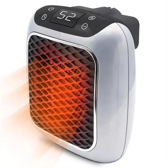 Compact Ceramic Electric Heater with Thermostat Timer