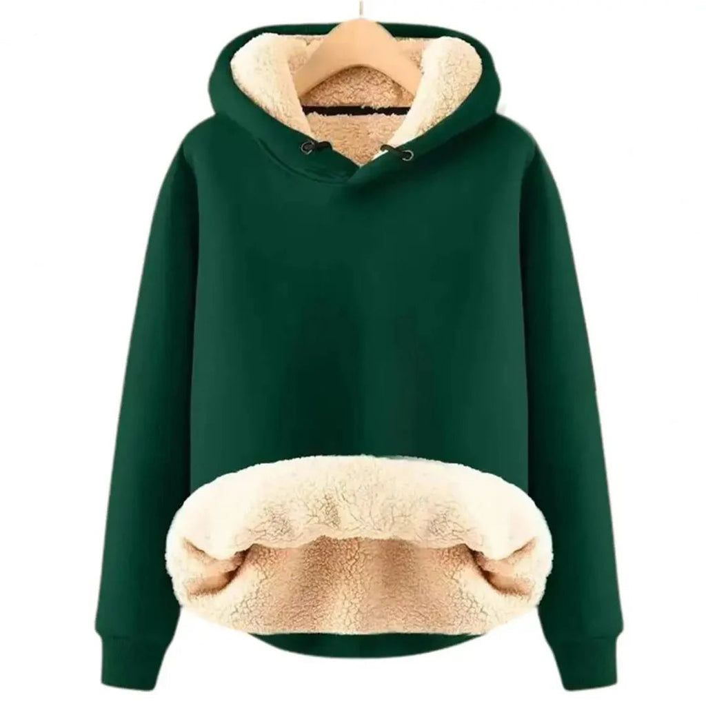 Womens Fleece Lined Warm Hoodie