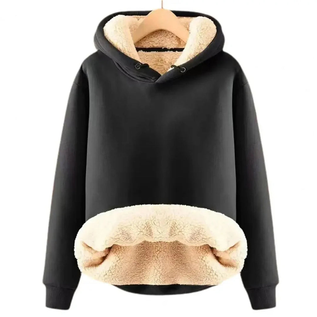 Womens Fleece Lined Warm Hoodie