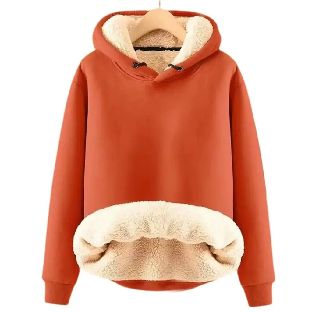 Womens Fleece Lined Warm Hoodie