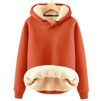 Womens Fleece Lined Warm Hoodie