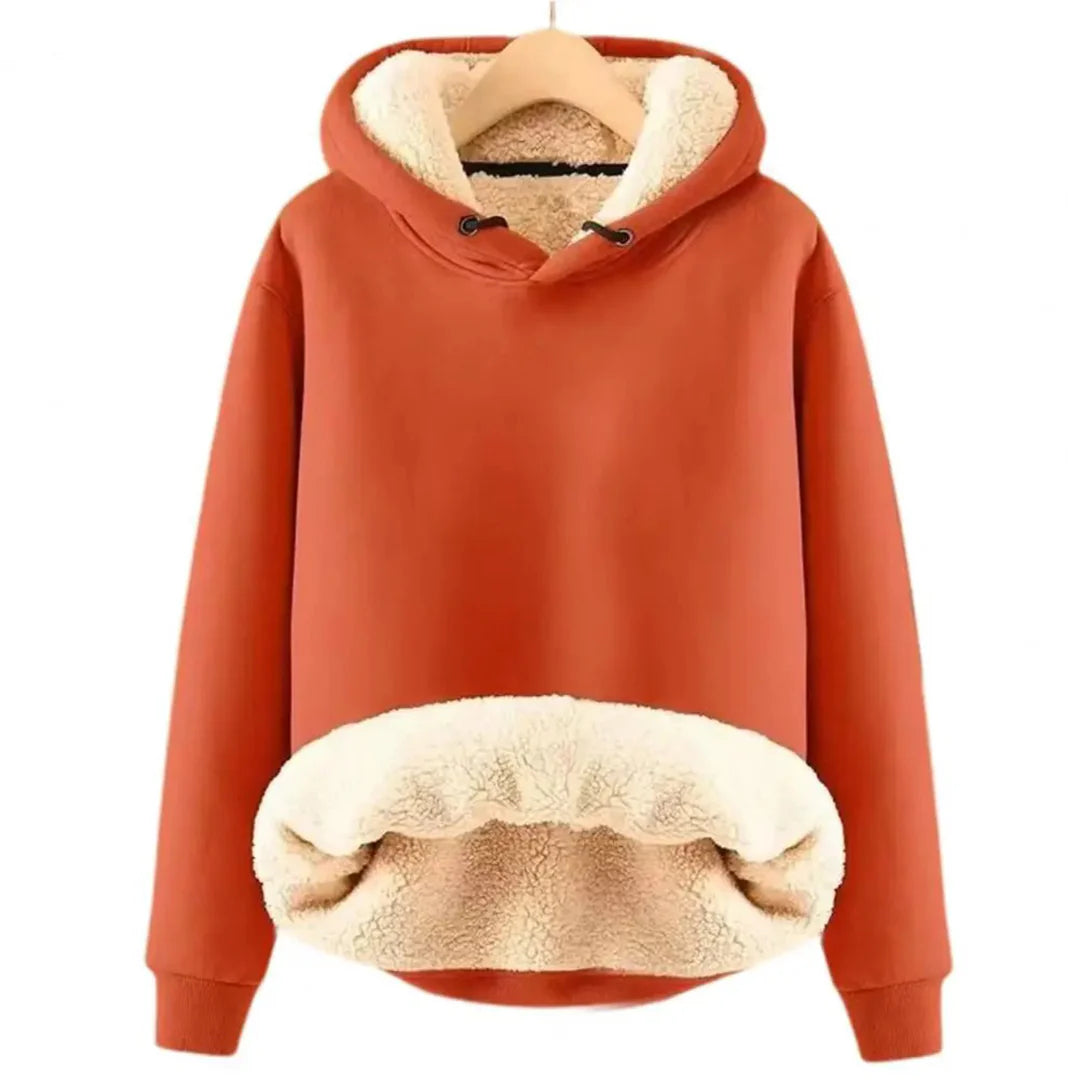 Womens Fleece Lined Warm Hoodie