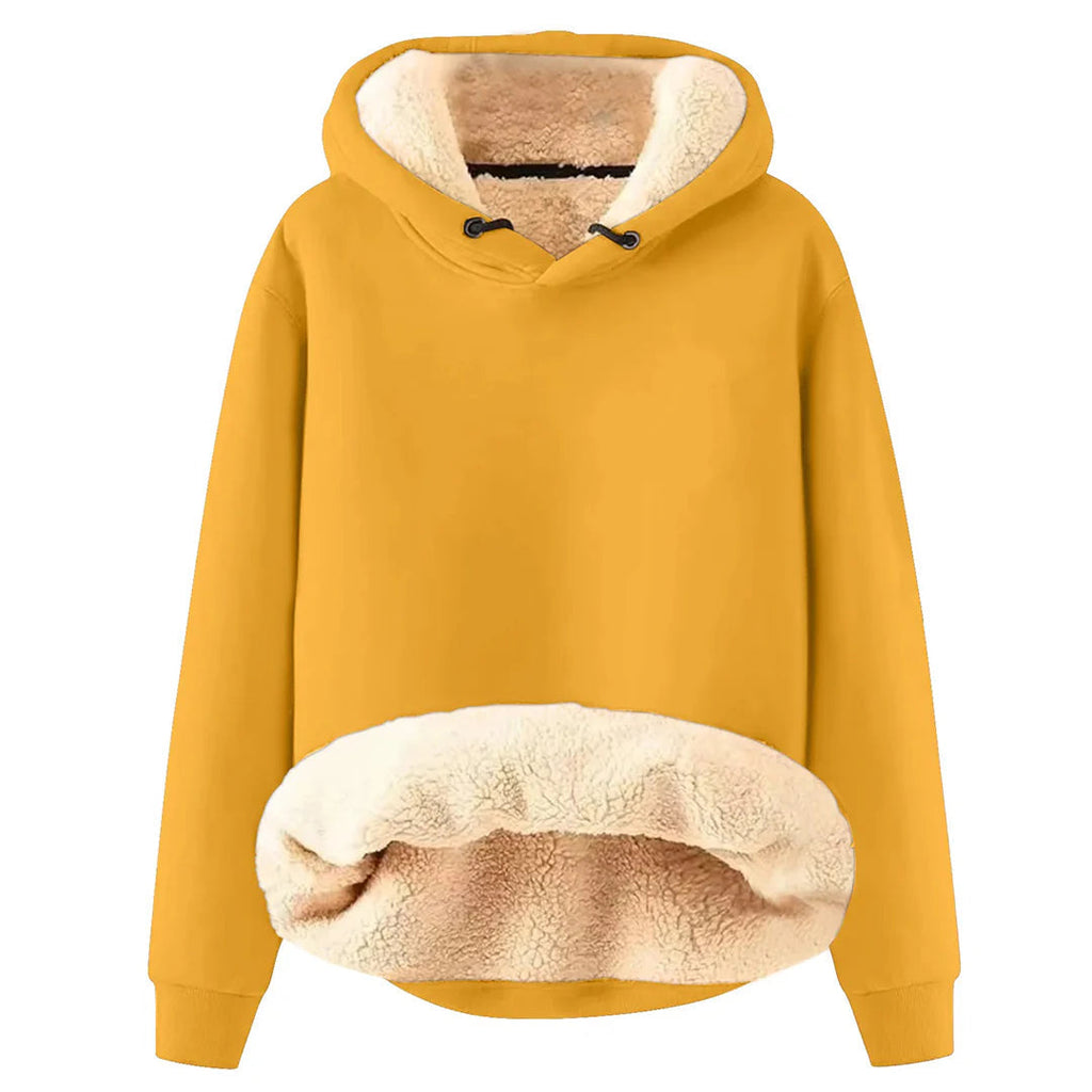 Womens Fleece Lined Warm Hoodie