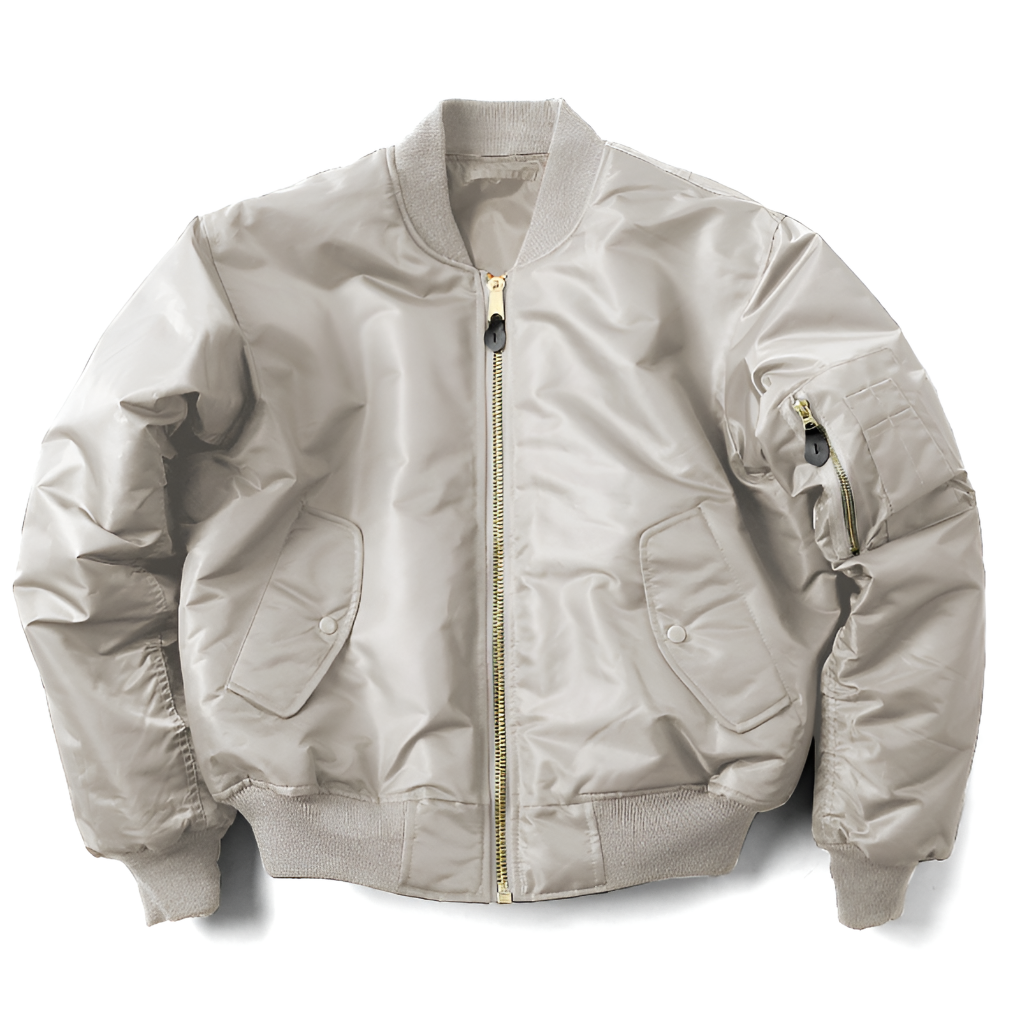Mens Classic Bomber Jacket with Zip Up