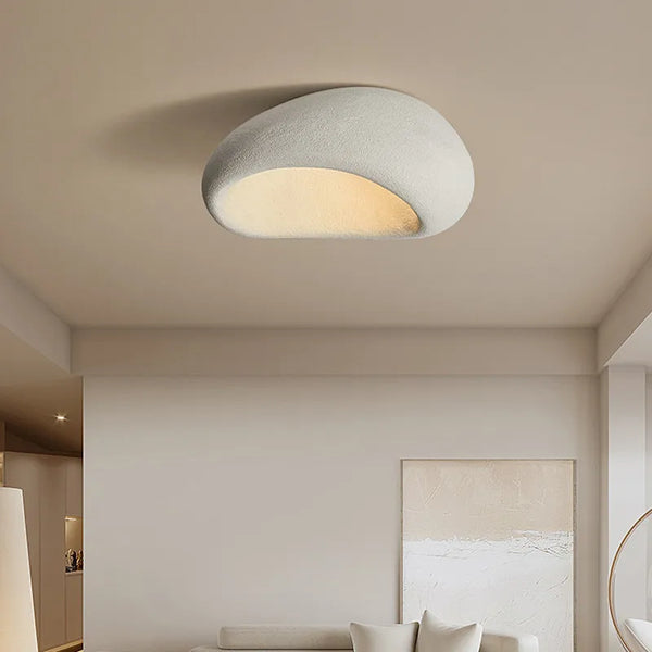 Flush Mount Ceiling Light with Modern Stone Design
