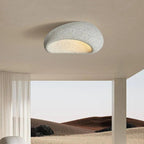 Flush Mount Ceiling Light with Modern Stone Design