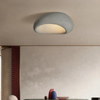 Flush Mount Ceiling Light with Modern Stone Design