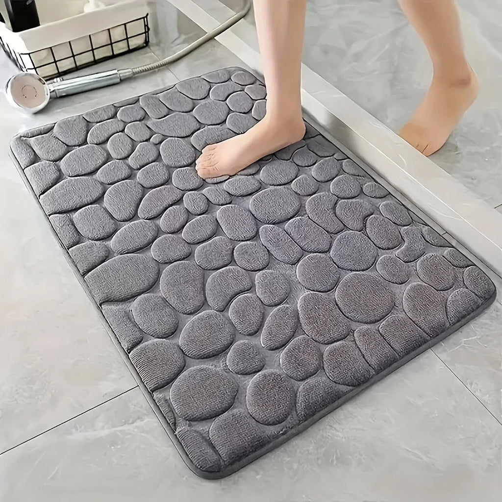 Pebble Textured Bath Mat for Bathroom Use