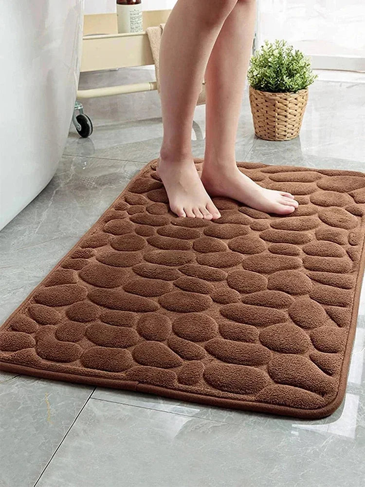 Pebble Textured Bath Mat for Bathroom Use