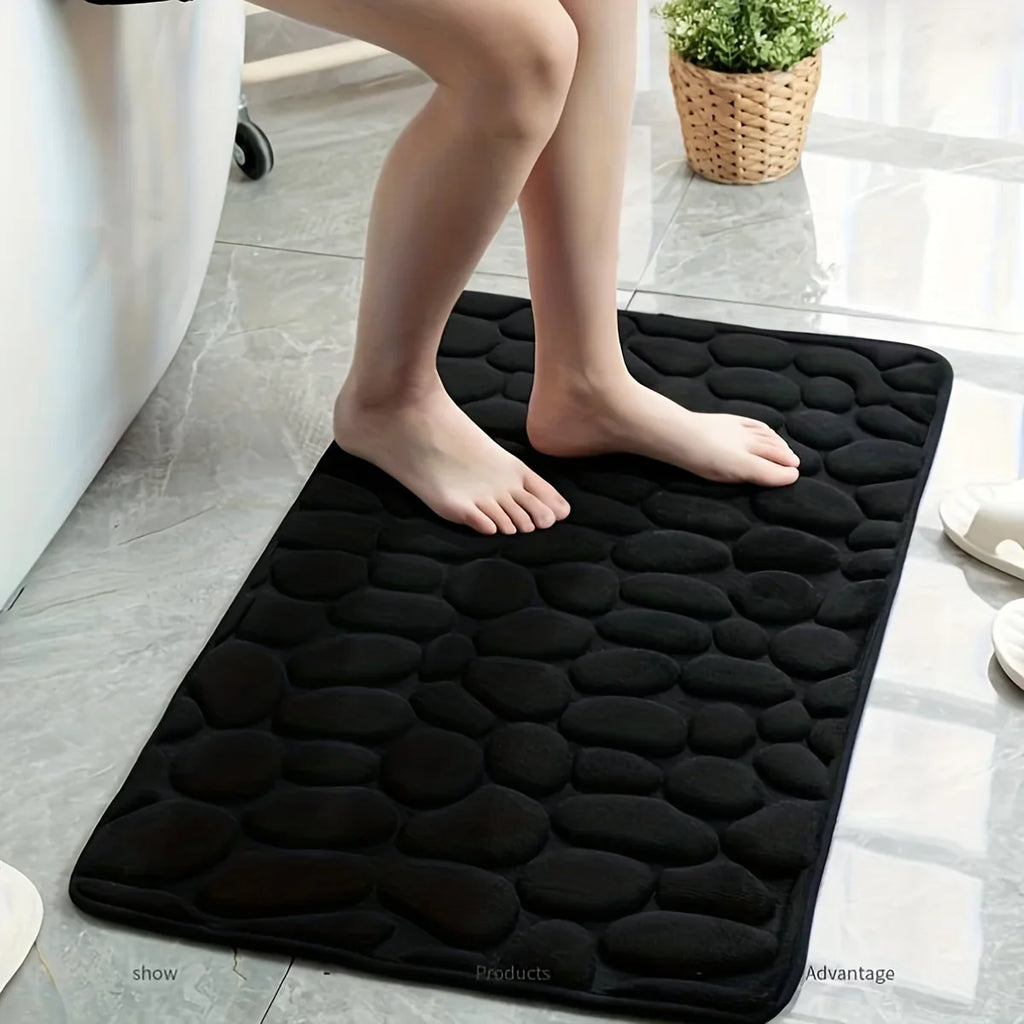 Pebble Textured Bath Mat for Bathroom Use