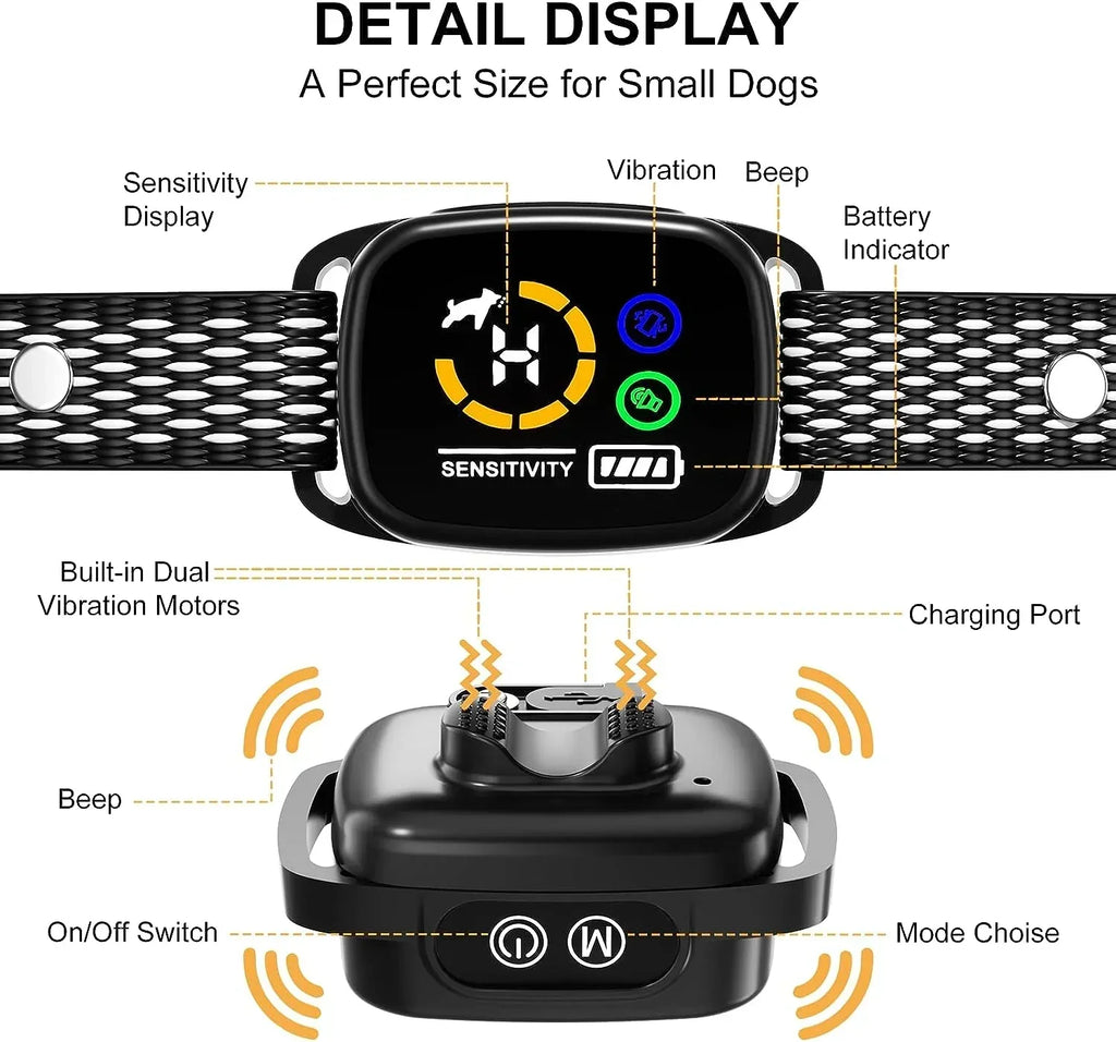 Dog Bark Control Collar with Adjustable Sensitivity