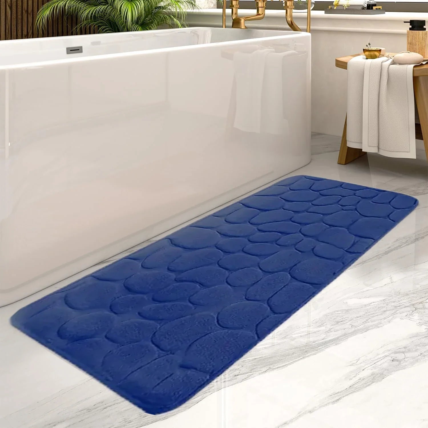 Large Pebble Bath Mat for Bathroom