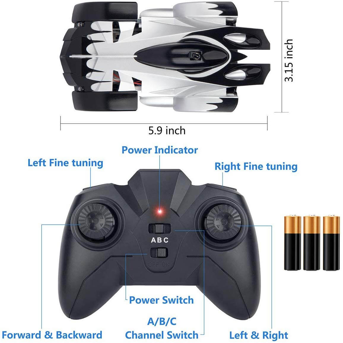 Wall Climbing RC Car with Remote Control Car for Kids