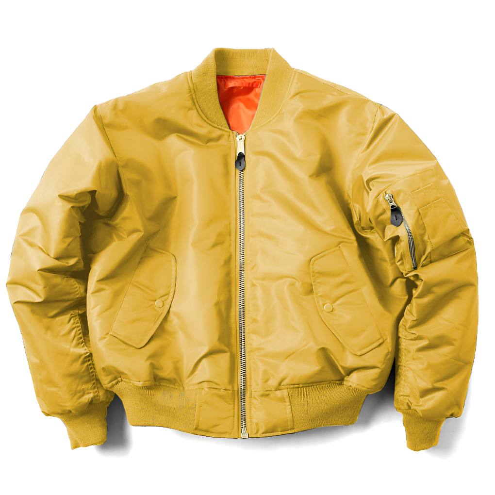 Mens Classic Bomber Jacket with Zip Up