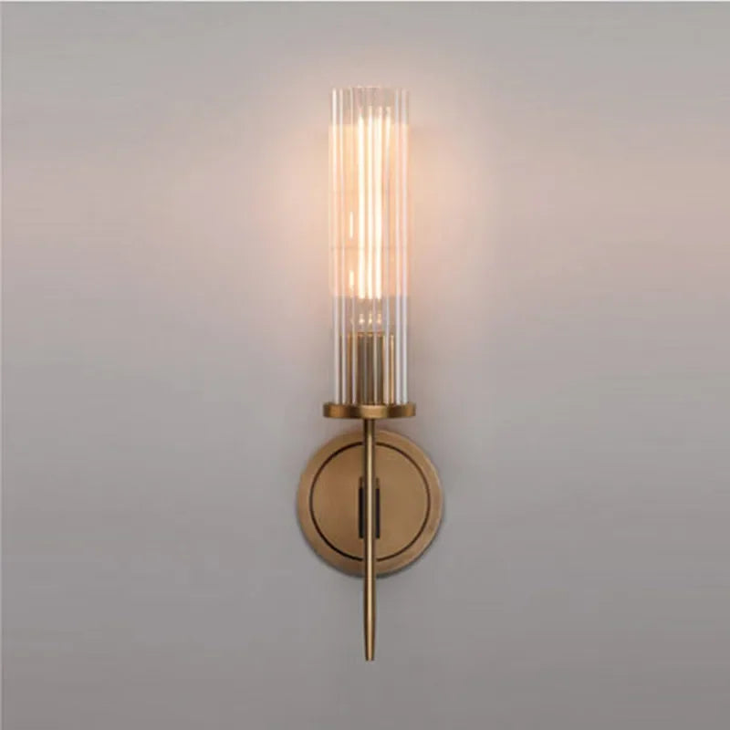 Modern Indoor Wall Lamp with Ribbed Glass
