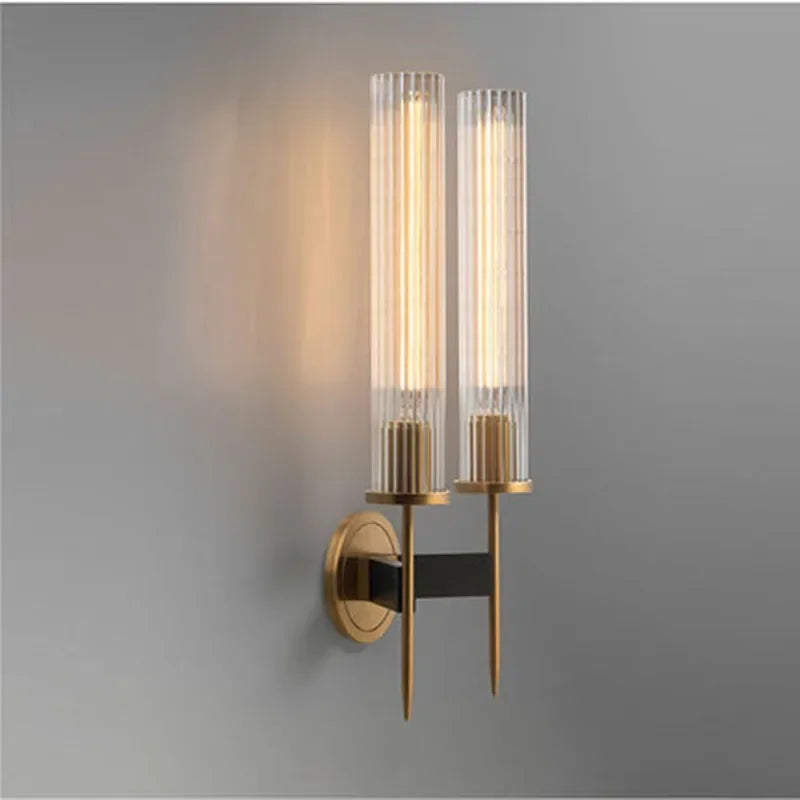 Modern Indoor Wall Lamp with Ribbed Glass