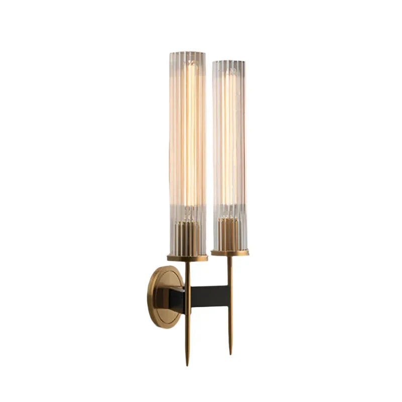 Modern Indoor Wall Lamp with Ribbed Glass