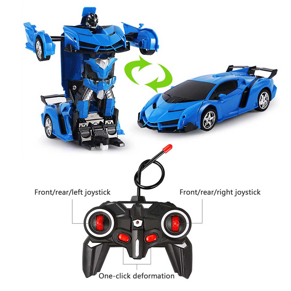 2-in-1 Gesture Control Transforming RC Robot Car for Kids